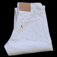 画像1: 90s USA製 Levi'sリーバイス 550 ホワイト デニムパンツ w28 L32 (1)