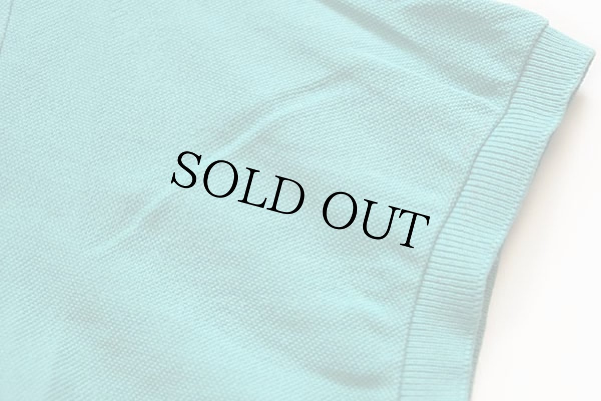 画像5: 70s フランス製 CHEMISE LACOSTEラコステ ワンポイント ポケット付き コットン 鹿の子 ポロシャツ エメラルドグリーン 4 (5)