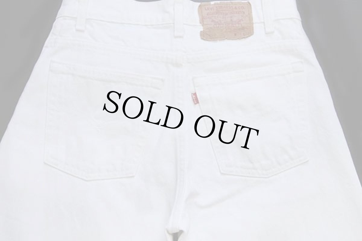 画像5: 80s USA製 Levi'sリーバイス 550 ホワイト デニムパンツ w29 L32 (5)