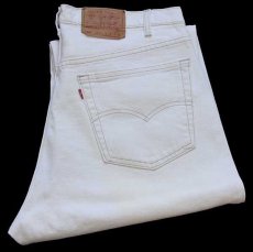 画像1: 90s USA製 Levi'sリーバイス 560 カラーデニムパンツ 生成り w38 L30 (1)