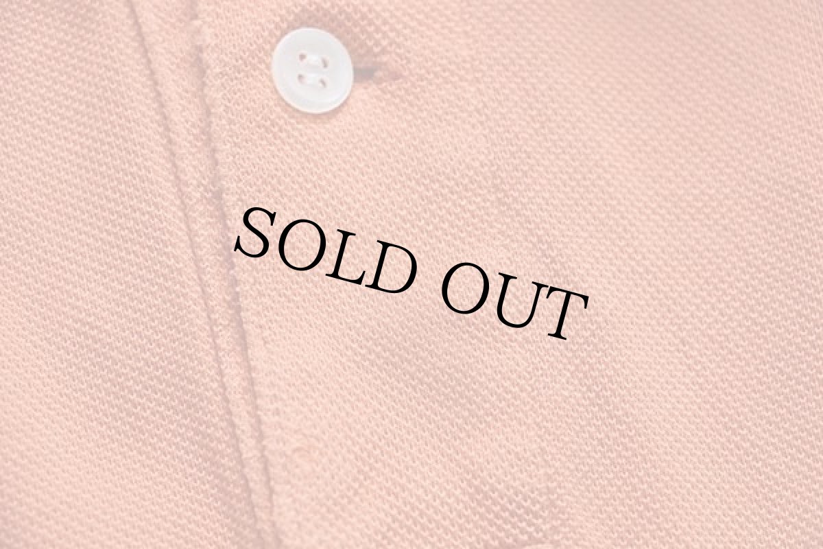 画像5: 70s フランス製 CHEMISE LACOSTEラコステ ワンポイント コットン 鹿の子 ポロシャツ オレンジ 5 (5)