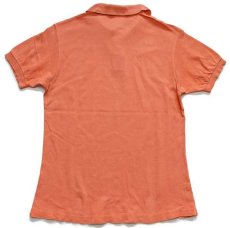 画像2: 70s フランス製 CHEMISE LACOSTEラコステ ワンポイント コットン 鹿の子 ポロシャツ オレンジ 5 (2)