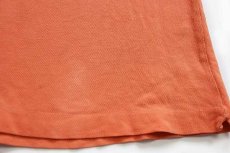 画像6: 70s フランス製 CHEMISE LACOSTEラコステ ワンポイント コットン 鹿の子 ポロシャツ オレンジ 5 (6)