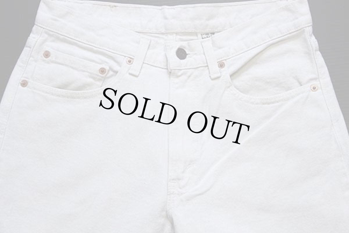 画像4: 90s USA製 Levi'sリーバイス 554 カラーデニムパンツ 生成り w31 L34 (4)