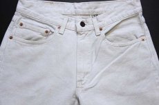 画像4: 90s USA製 Levi'sリーバイス 554 カラーデニムパンツ 生成り w31 L34 (4)