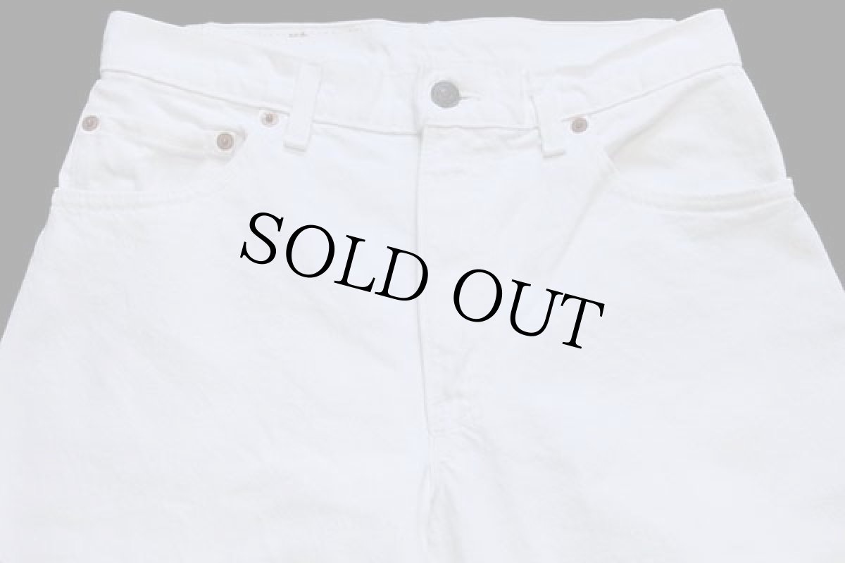 画像4: 80s USA製 Levi'sリーバイス 550 ホワイト デニムパンツ w29 L32 (4)