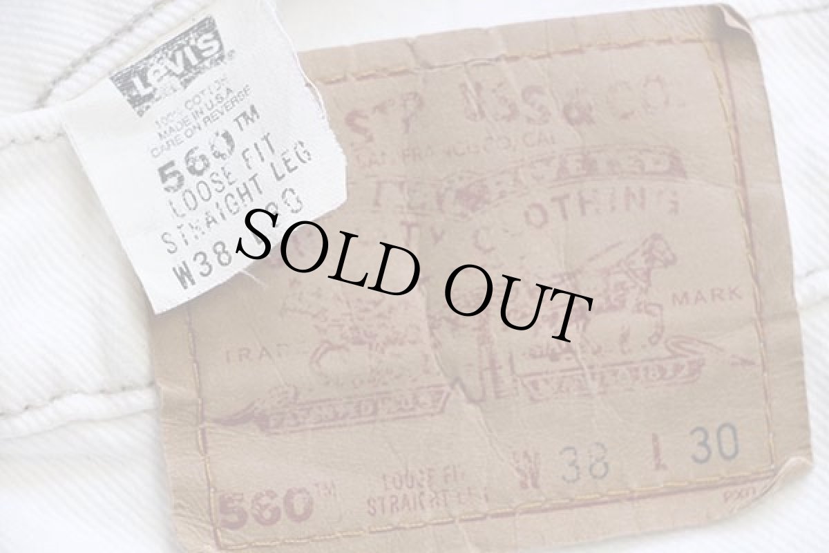 画像6: 90s USA製 Levi'sリーバイス 560 カラーデニムパンツ 生成り w38 L30 (6)