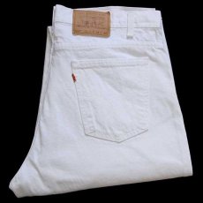 画像1: 90s USA製 Levi'sリーバイス 550 ホワイト デニムパンツ w38 L30 (1)