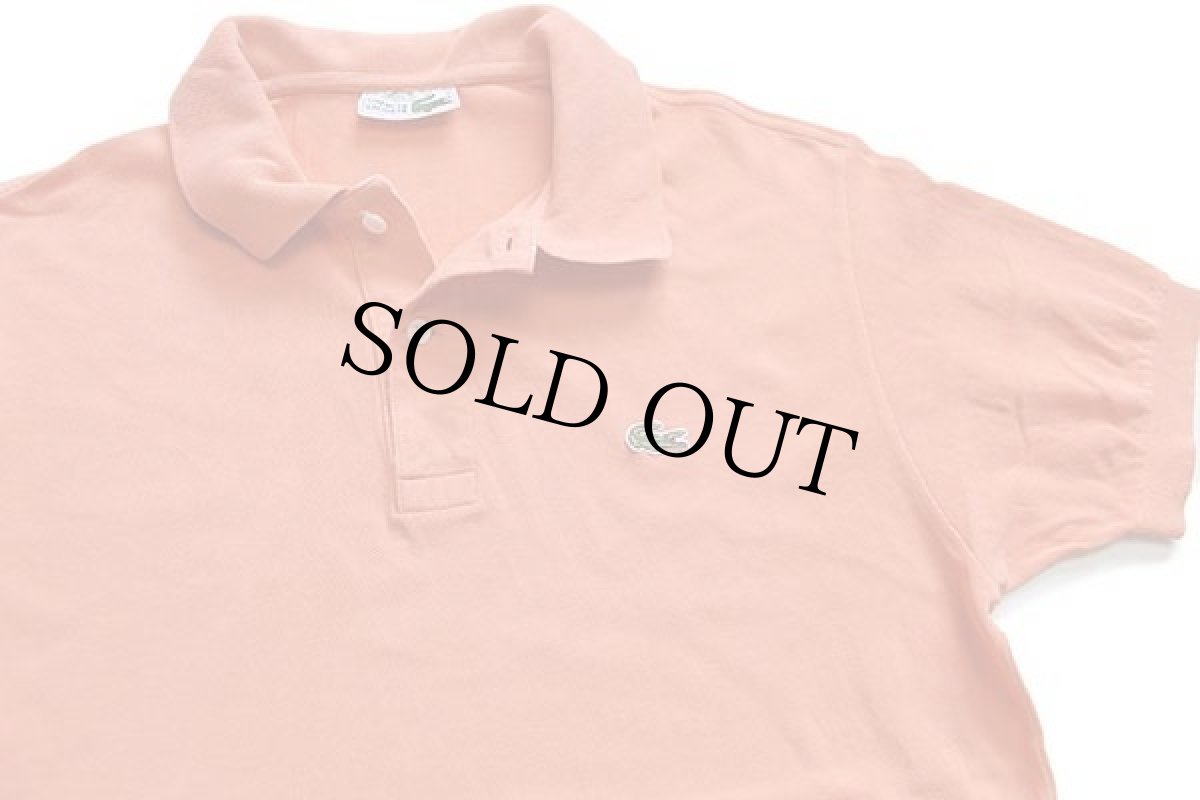 画像3: 70s フランス製 CHEMISE LACOSTEラコステ ワンポイント コットン 鹿の子 ポロシャツ オレンジ 5 (3)