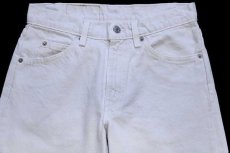 画像4: 90s USA製 Levi'sリーバイス 550 ホワイト デニムパンツ w28 L32 (4)