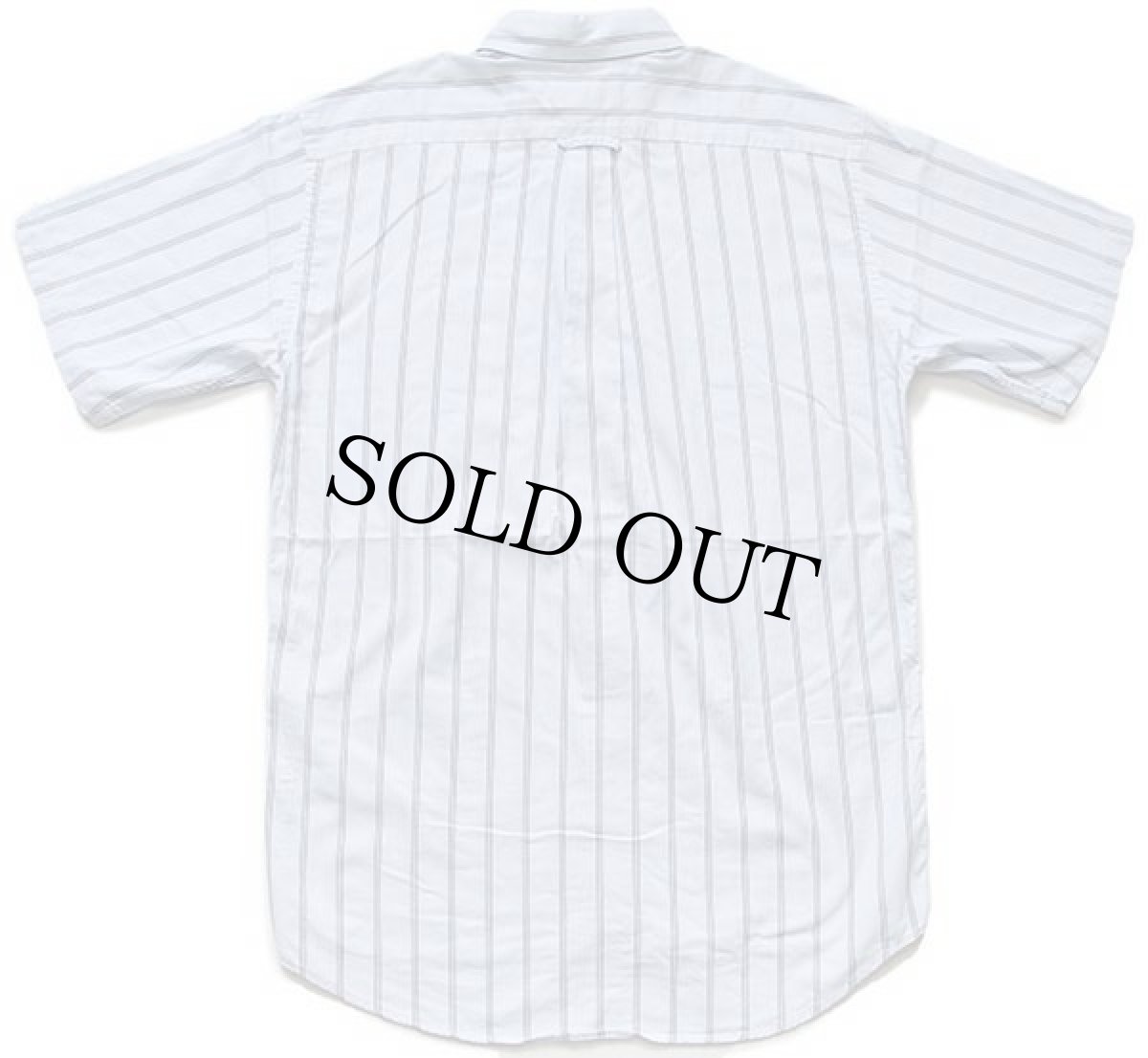 画像2: 70s フランス製 CHEMISE LACOSTE ラコステ マルチストライプ ボタンダウン 半袖 コットンシャツ サックス 38 (2)