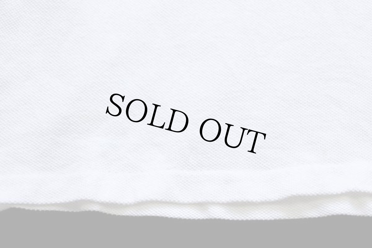 画像5: 70s フランス製 CHEMISE LACOSTEラコステ ワンポイント ポケット付き コットン 鹿の子 ポロシャツ 白 4 (5)