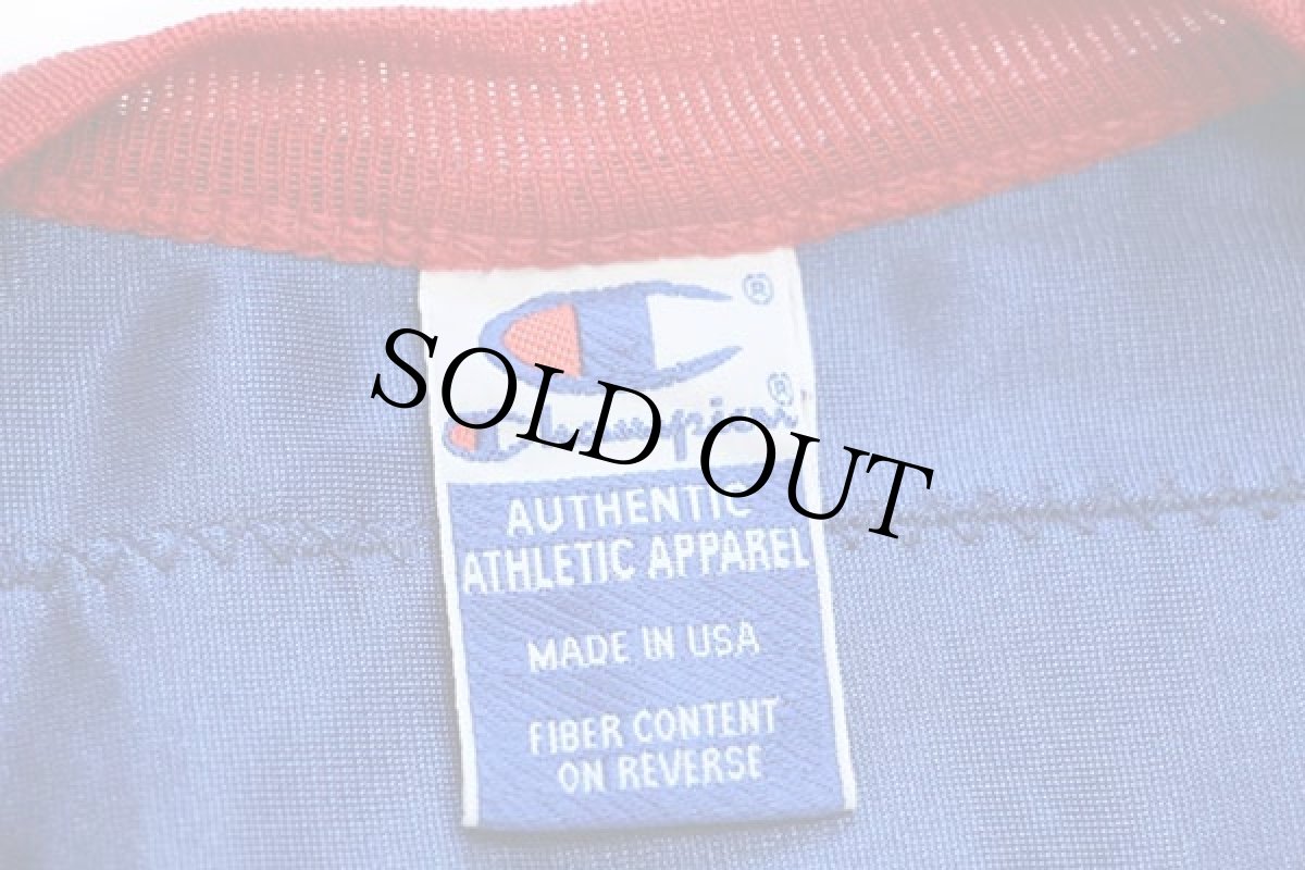 画像5: 90s USA製 Championチャンピオン NFL Buffalo Bills PAUP 95 ナンバリング ナイロン メッシュ フットボール ゲームシャツ 青 48 (5)