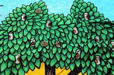 画像5: Mambo LOUD SHIRTS AUSTRALIAN BEER TREE アート 半袖 レーヨンシャツ (5)