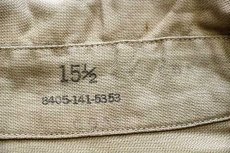 画像5: 50s 米軍 USAF パッチ付き 半袖 オックスフォード コットンシャツ タン 15.5 (5)