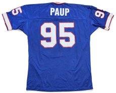 画像2: 90s USA製 Championチャンピオン NFL Buffalo Bills PAUP 95 ナンバリング ナイロン メッシュ フットボール ゲームシャツ 青 48 (2)