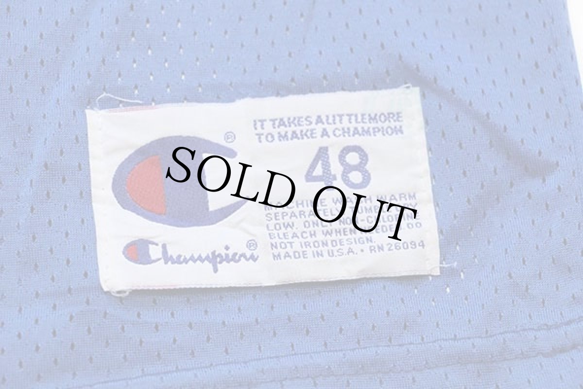 画像6: 90s USA製 Championチャンピオン NFL Buffalo Bills PAUP 95 ナンバリング ナイロン メッシュ フットボール ゲームシャツ 青 48 (6)