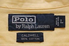 画像4: 90s ポロ ラルフローレン CALDWELL 半袖 コットン オープンカラーシャツ イエロー L (4)