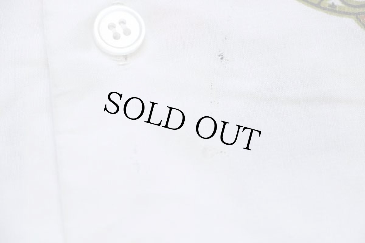 画像7: 70s MERLION ドラゴン柄 半袖 バティックシャツ XL (7)