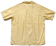 画像2: 90s ポロ ラルフローレン CALDWELL 半袖 コットン オープンカラーシャツ イエロー L (2)