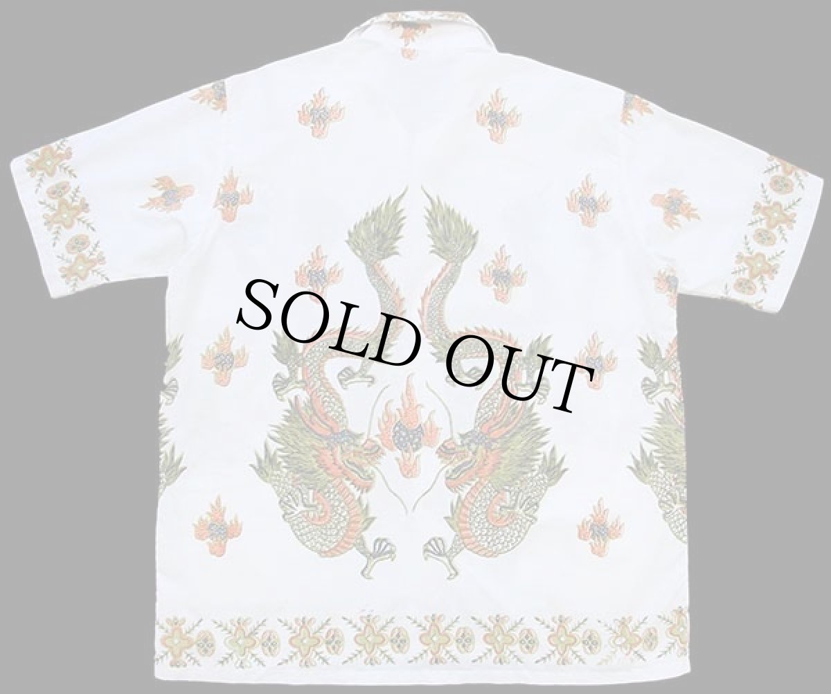 画像2: 70s MERLION ドラゴン柄 半袖 バティックシャツ XL (2)