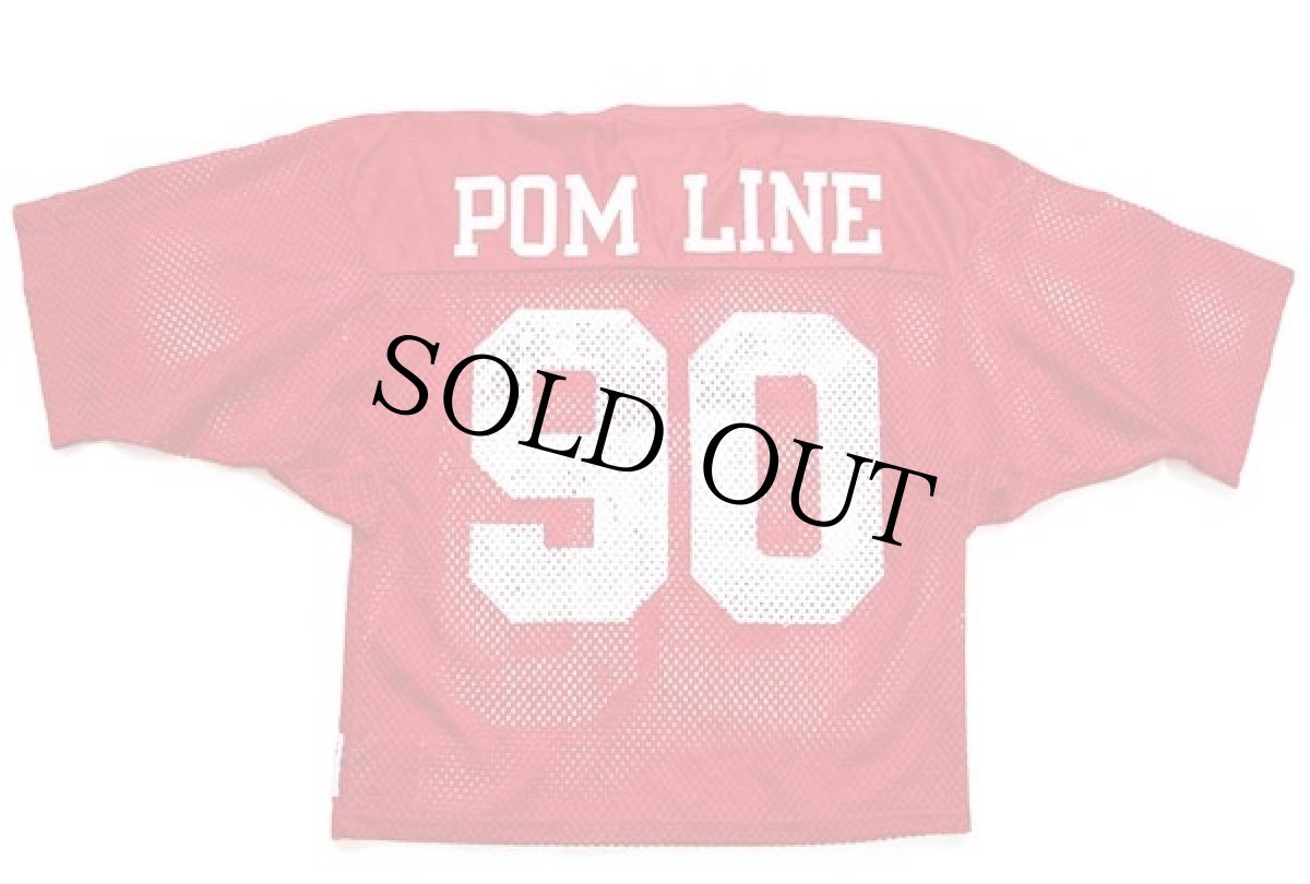 画像2: 80s USA製 Championチャンピオン MTN.VIEW 90 ナンバリング ショート丈 ナイロン メッシュ ゲームシャツ 赤 M (2)