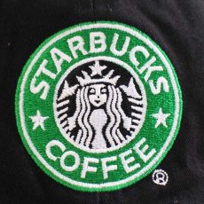 画像6: STARBUCKS COFFEE スターバックス コーヒー ロゴ刺繍 コットンキャップ 黒 (6)