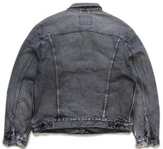 画像2: 90s Levi'sリーバイス 70503 先染め ブラック デニムジャケット 4ポケット ボロ L★ユーロ (2)