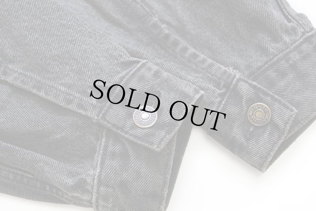 画像6: 90s Levi'sリーバイス 70503 ブラック デニムジャケット 4ポケット 後染め XL★ユーロ (6)