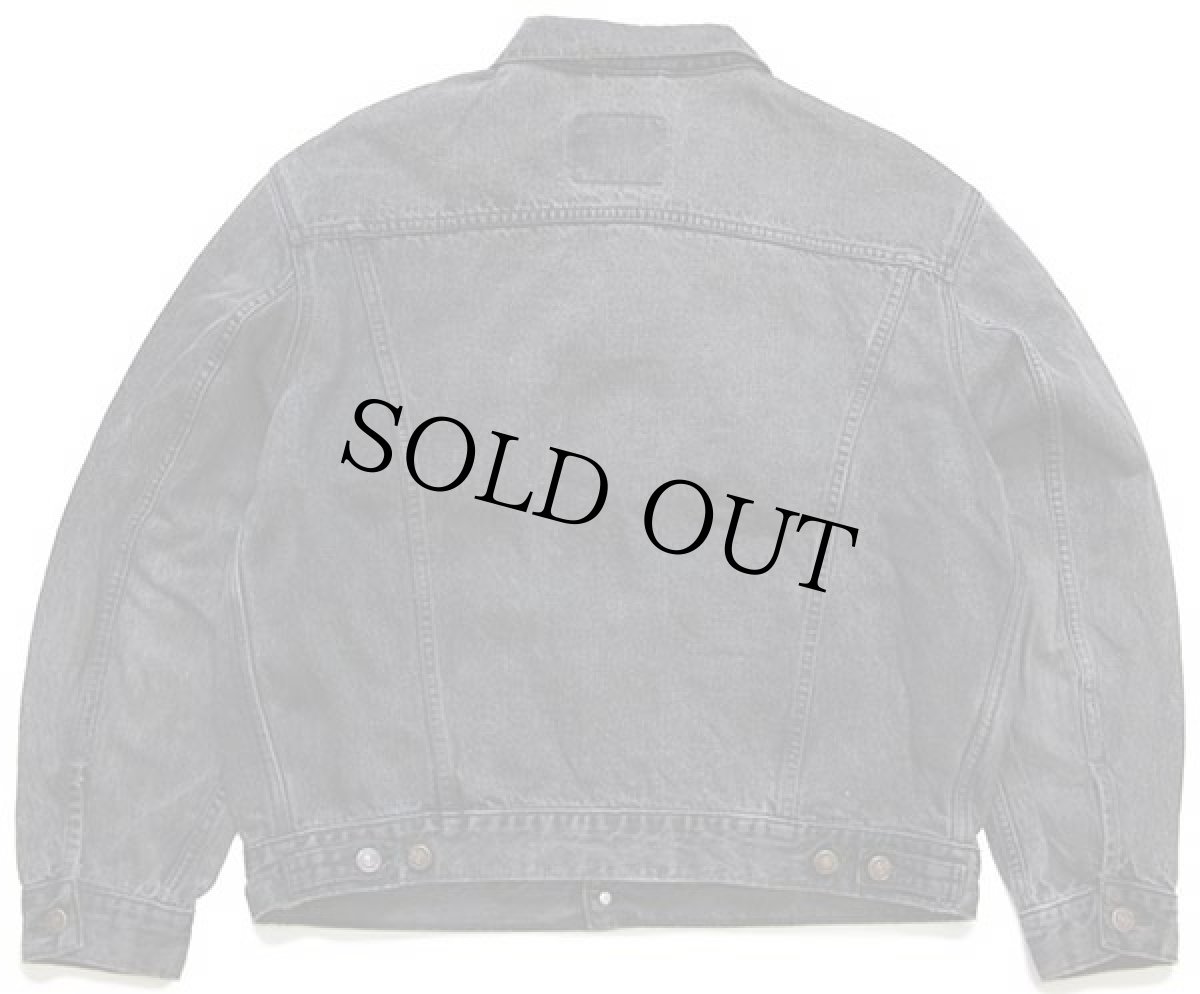 画像2: 90s Levi'sリーバイス 70503 ブラック デニムジャケット 4ポケット 後染め XL★ユーロ (2)