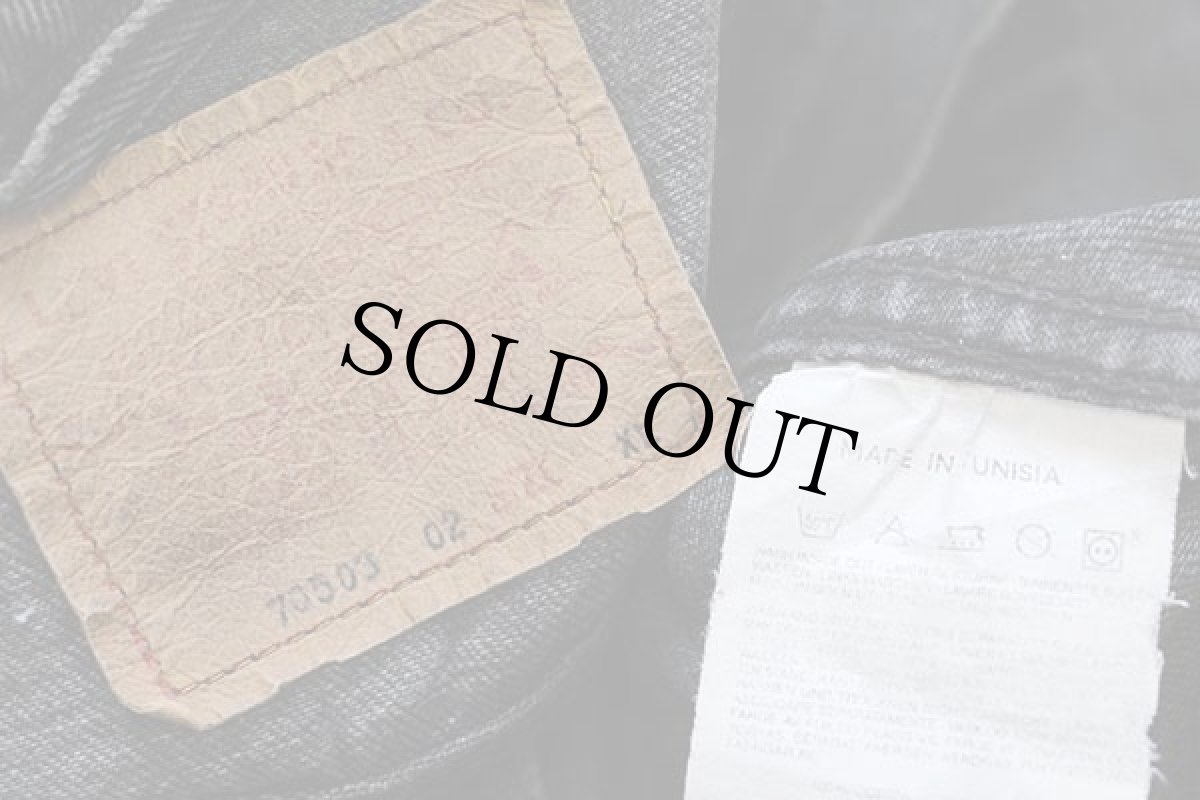 画像4: 90s Levi'sリーバイス 70503 ブラック デニムジャケット 4ポケット 後染め XL★ユーロ (4)