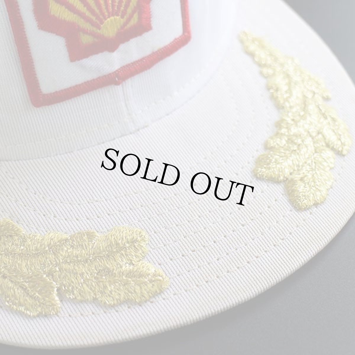 画像4: 80s USA製 SHELLシェル ロゴ パッチ付き 金モール 装飾 メッシュキャップ 白 (4)