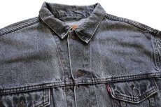 画像3: 90s Levi'sリーバイス 70503 先染め ブラック デニムジャケット 4ポケット XL★ユーロ (3)