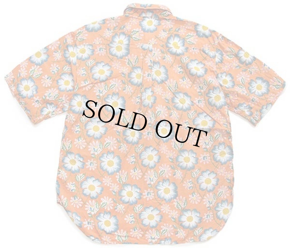 画像2: イタリア製 REPLAYリプレイ フラワー柄 半袖 コットンシャツ L (2)