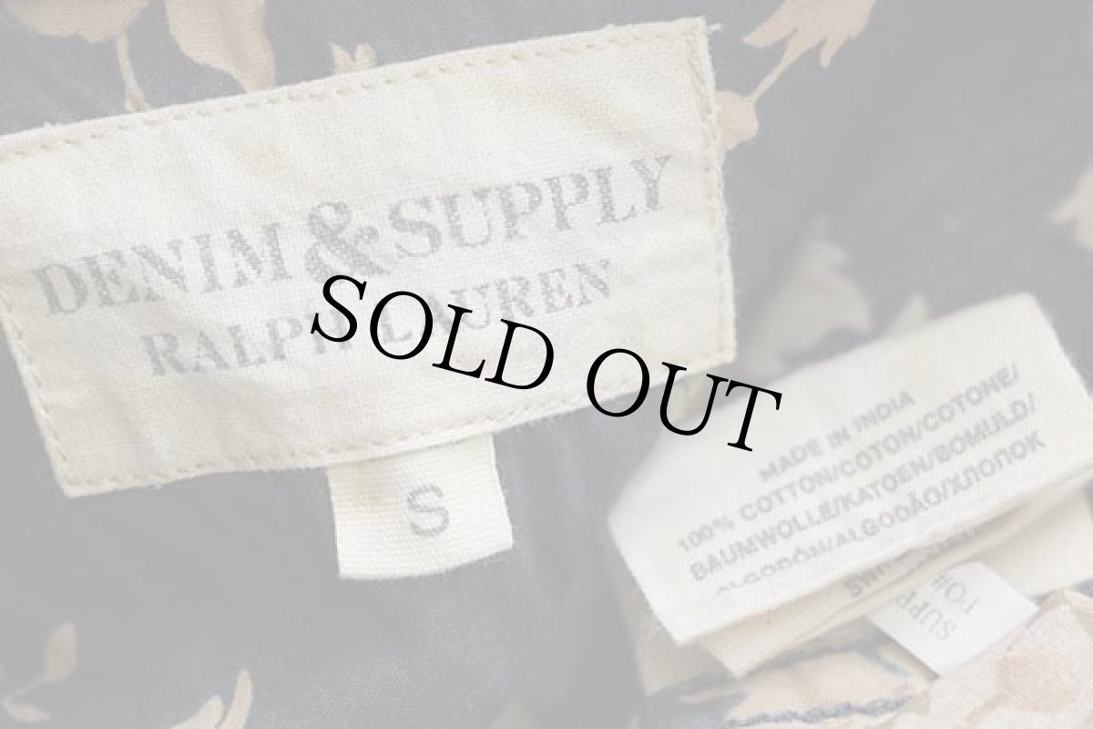 画像4: DENIM&SUPPLY ラルフローレン フラワー柄 ボタンダウン 半袖 コットンシャツ S (4)