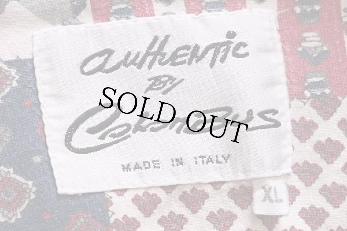 画像4: イタリア製 ColonBUS 小花柄×小紋柄×総柄 パッチワークプリント 半袖 コットンシャツ XL (4)