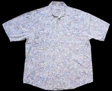 画像1: DONALLEY フラワー柄 半袖 コットンシャツ パステルカラー M (1)