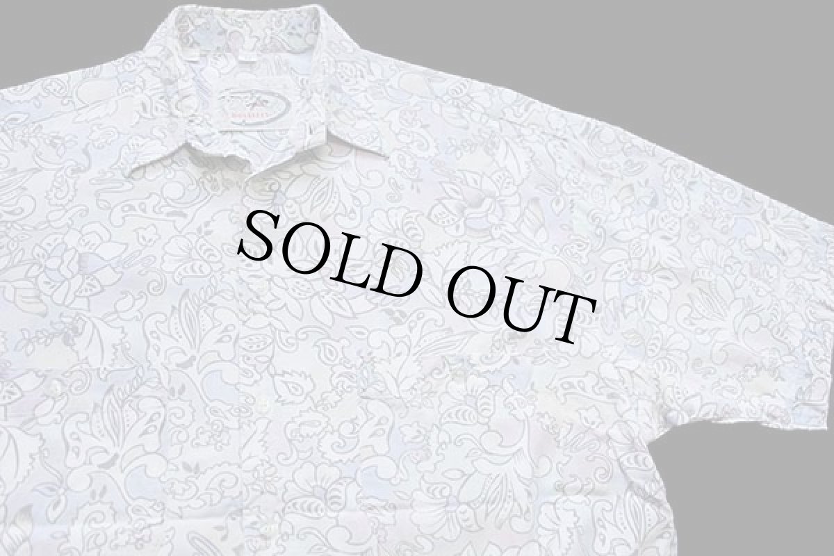 画像3: DONALLEY フラワー柄 半袖 コットンシャツ パステルカラー M (3)