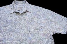 画像3: DONALLEY フラワー柄 半袖 コットンシャツ パステルカラー M (3)