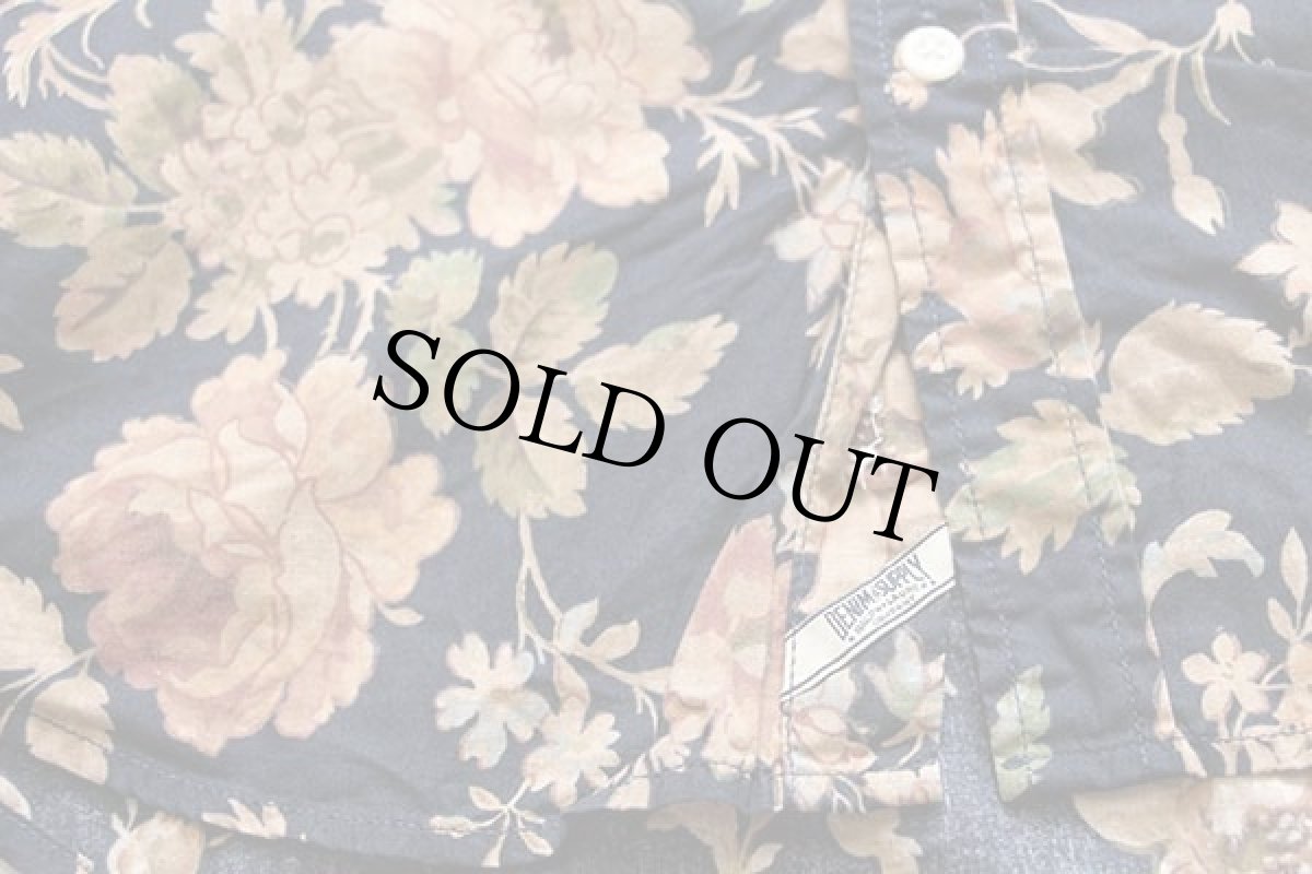 画像5: DENIM&SUPPLY ラルフローレン フラワー柄 ボタンダウン 半袖 コットンシャツ S (5)