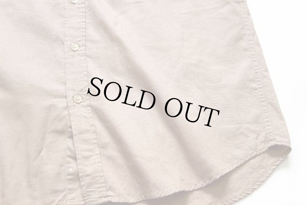 画像5: 00s J.CREW 無地 半袖 コットンシャツ カーキ L (5)