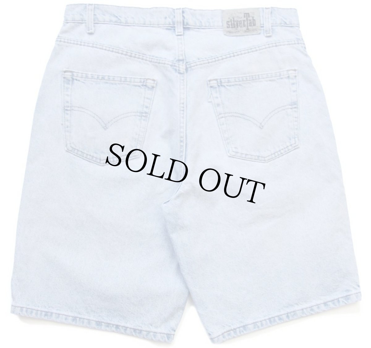 画像2: 90s USA製 Levi'sリーバイス silverTabシルバータブ LooSe ワンタック デニム ショートパンツ アイスブルー w36★ショーツ (2)