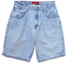 画像1: 90s USA製 Levi'sリーバイス silverTabシルバータブ LOOSE ワンタック デニム ショートパンツ w34★ショーツ (1)