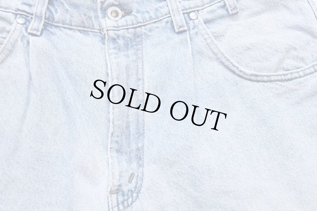 画像3: 90s USA製 Levi'sリーバイス silverTabシルバータブ LooSe ワンタック デニム ショートパンツ アイスブルー w36★ショーツ (3)