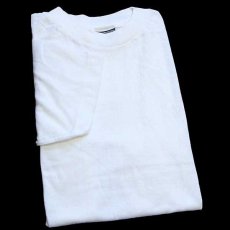 画像1: デッドストック★80s USA製 BASIC TEES 無地 Tシャツ 白 L★A (1)