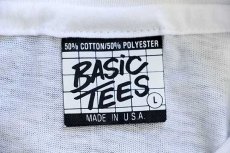 画像4: デッドストック★80s USA製 BASIC TEES 無地 Tシャツ 白 L★C (4)