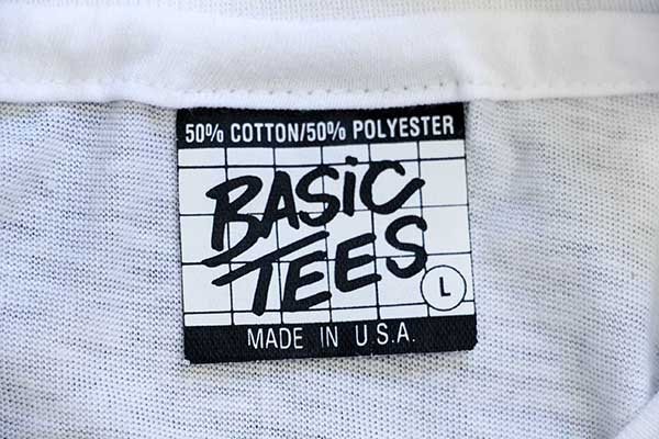 デッドストック☆80s USA製 BASIC TEES 無地 Tシャツ 白 L☆C