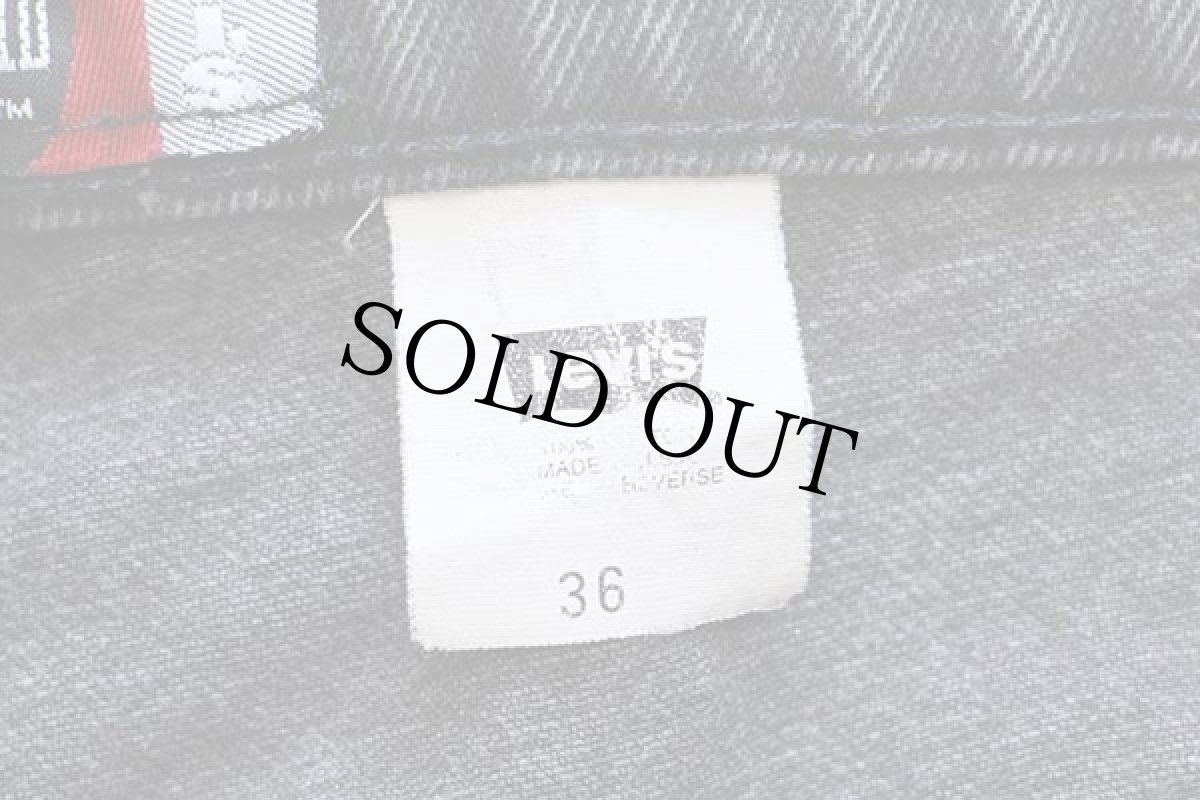 画像5: 90s USA製 Levi'sリーバイス silverTabシルバータブ LooSe ワンタック ブラックデニム ショートパンツ w36★ショーツ (5)