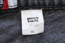 画像5: 90s USA製 Levi'sリーバイス silverTabシルバータブ LooSe ワンタック ブラックデニム ショートパンツ w36★ショーツ (5)