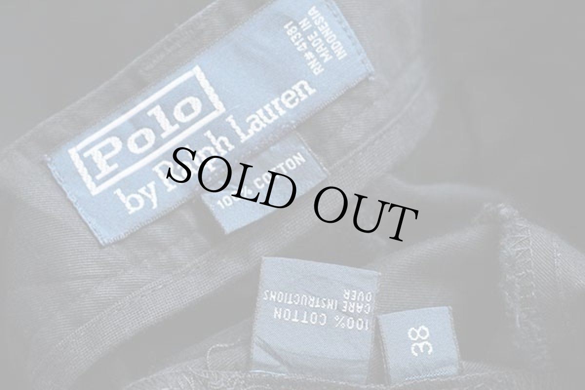 画像4: デッドストック★ポロ ラルフローレン コットン チノ ショートパンツ 黒 38★ショーツ (4)